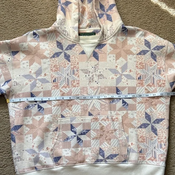 American Eagle Creams and Blues Geometric Design Hoodie Size XS - Picture 8 of 11